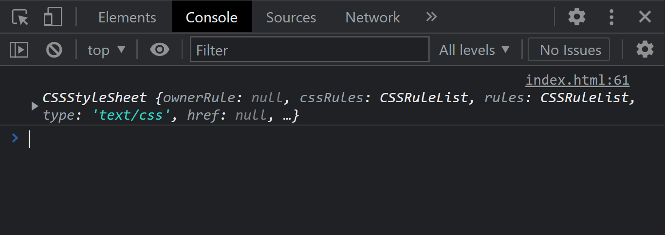 CSSstylesheet console