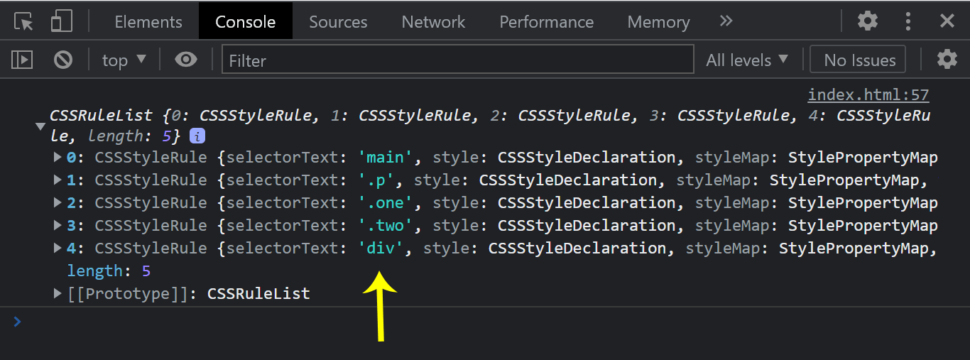 Instance Properties console