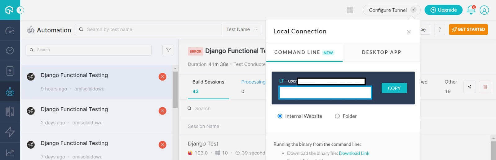 Configure Tunnel