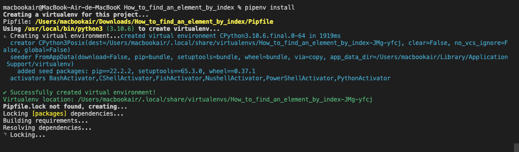 Pipenv Install
