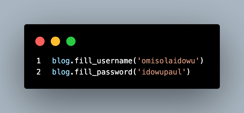superuser’s username and password