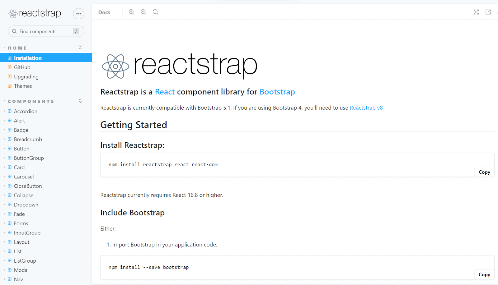 reactstrap