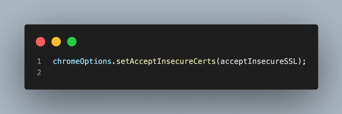 setAcceptInsecureCerts