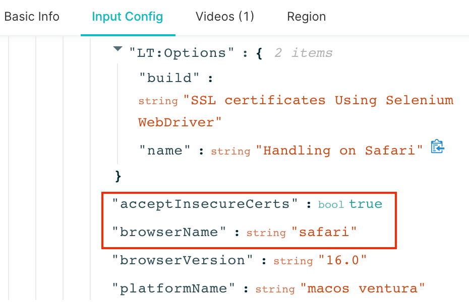 safari browser input config