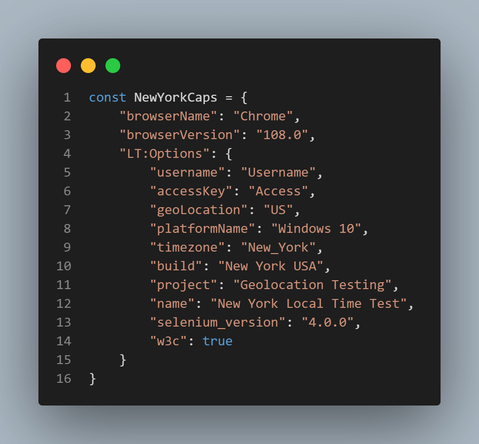 Selenium Grid Capabilities