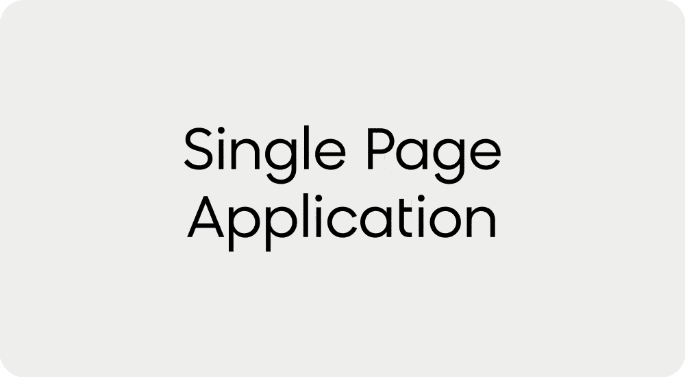 Single page application