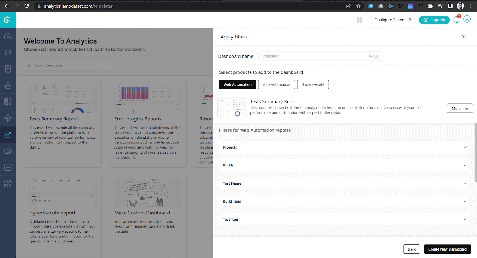  Tests Summary Report