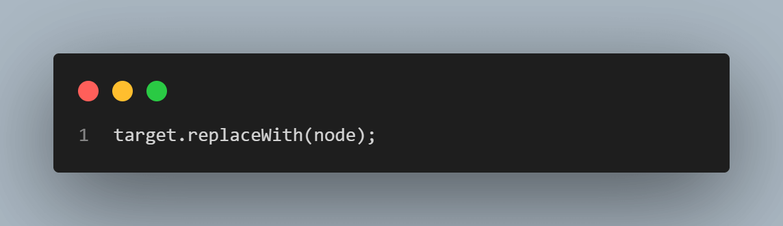  two arguments: node