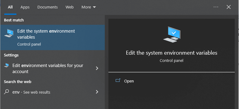  system environment variables