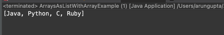 Array as an argument output