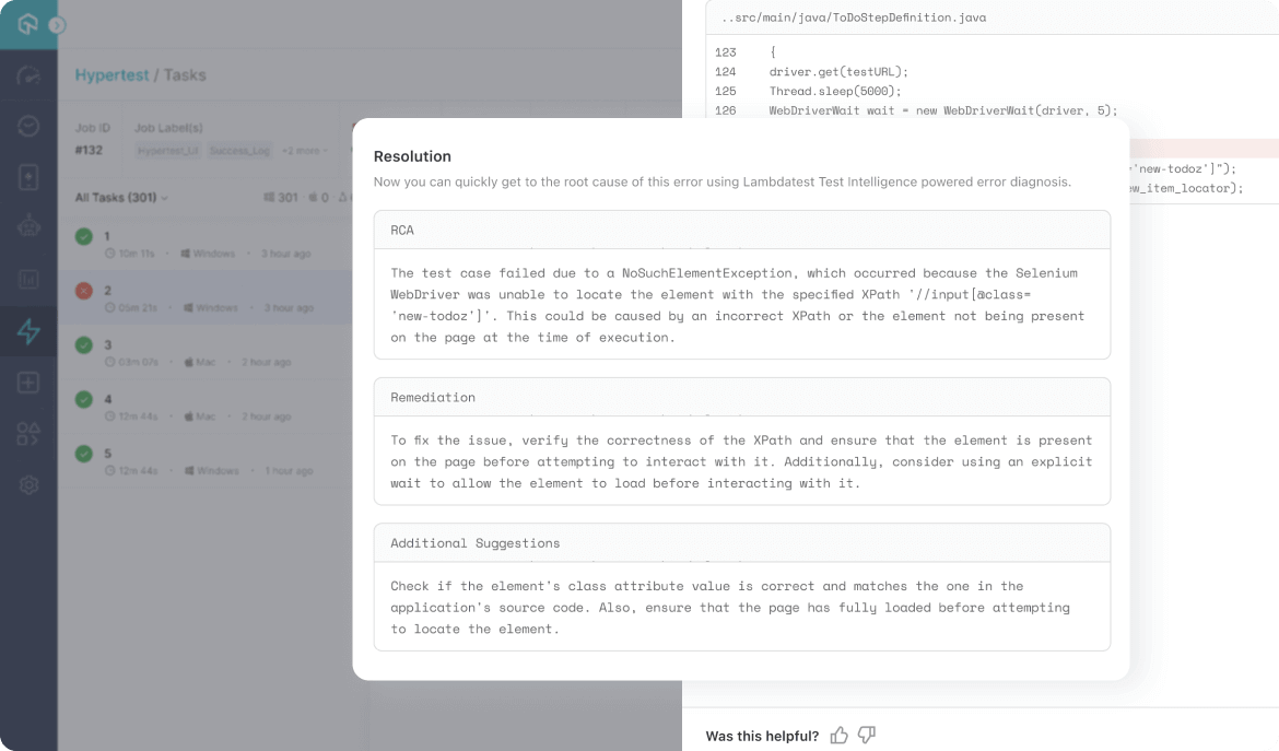 error analysis and resolution