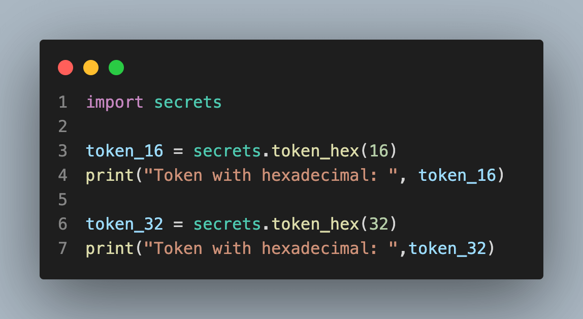 secrets.token_hex()