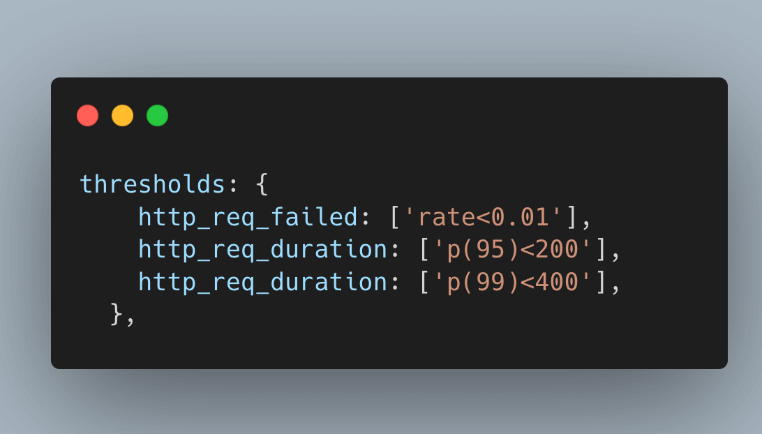 3 thresholds along with load stages