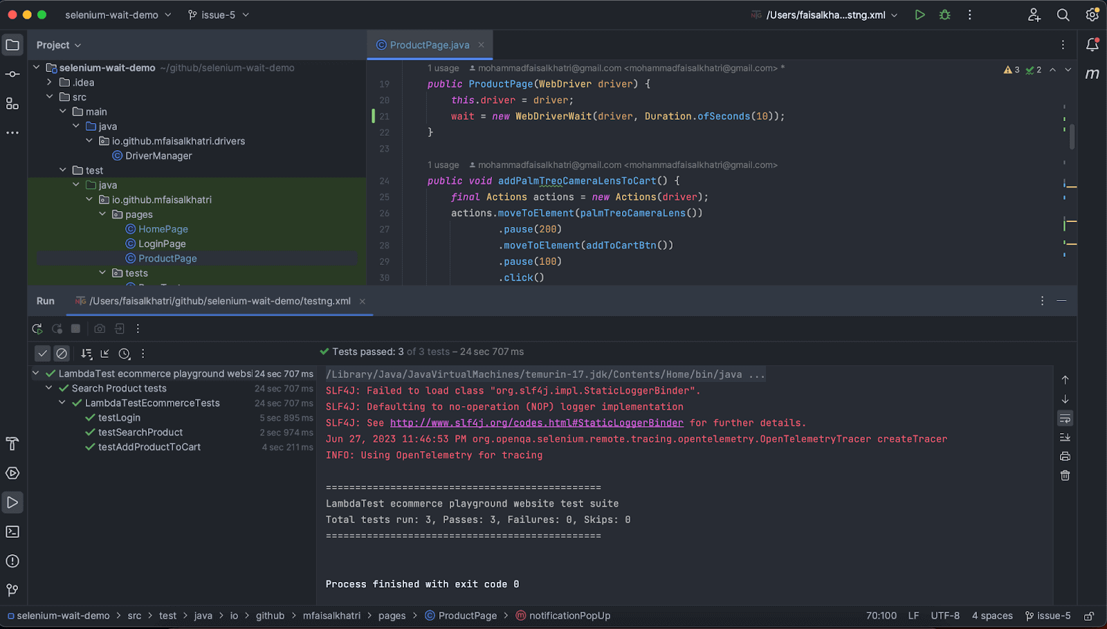 Implementing Thread.sleep() in Selenium 