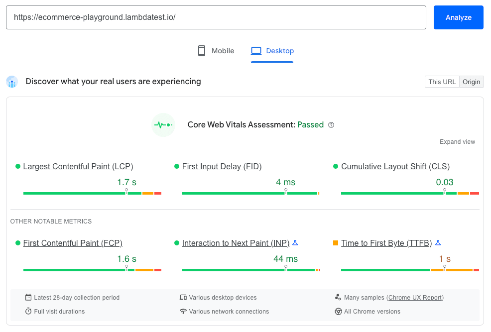 Using Google PageSpeed