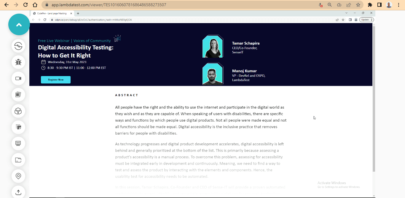 browser preview, CSS