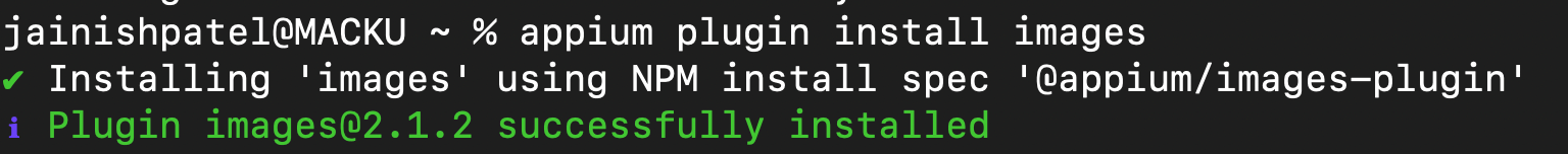 appium plugin install images
