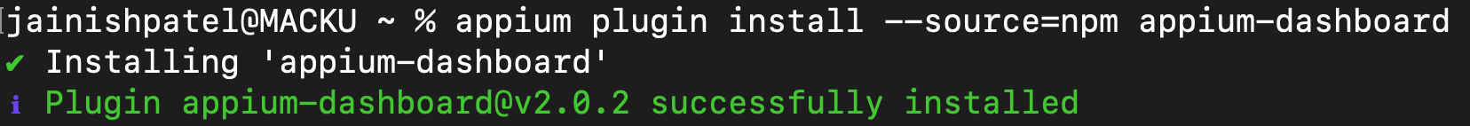 appium plugin install --source=npm appium-dashboard