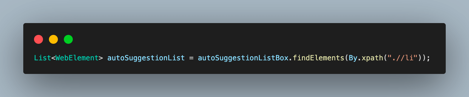 all auto-suggestion elements