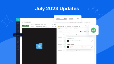 July’23 Updates: Introducing Auto-Healing for Test Flakiness, Live With macOS Sonoma, Android 14 (Beta), and More