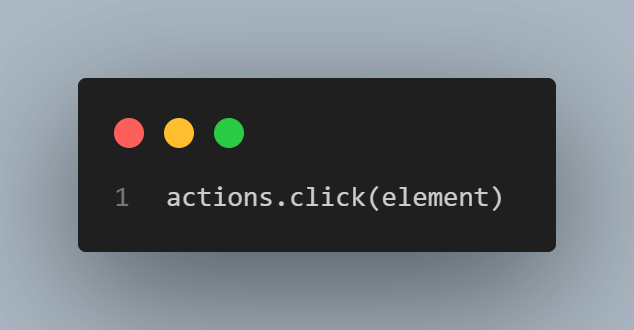 action click element