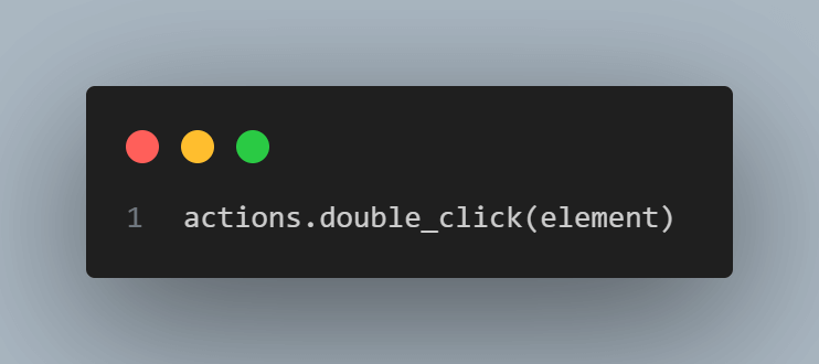 action double click