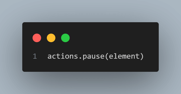actions pause