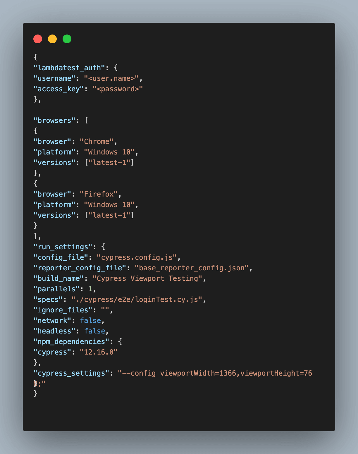  Cypress test on different viewports