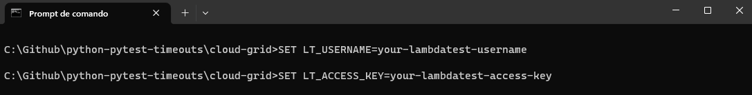 Username” and “Access Token