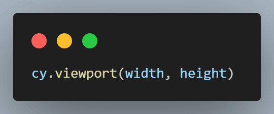 Using cy.viewport()