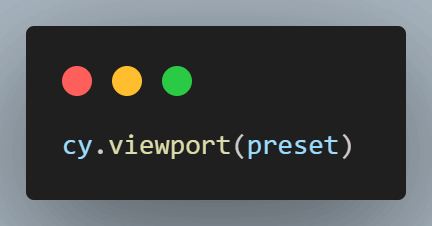 preset as a parameter