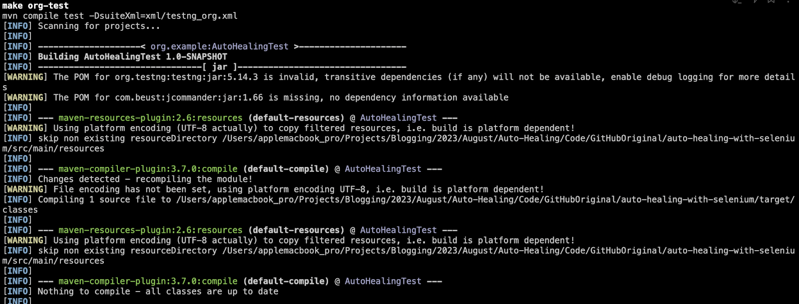 three tests running in parallel on LambdaTest Selenium Grid