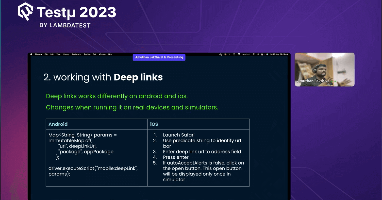 working with deep links