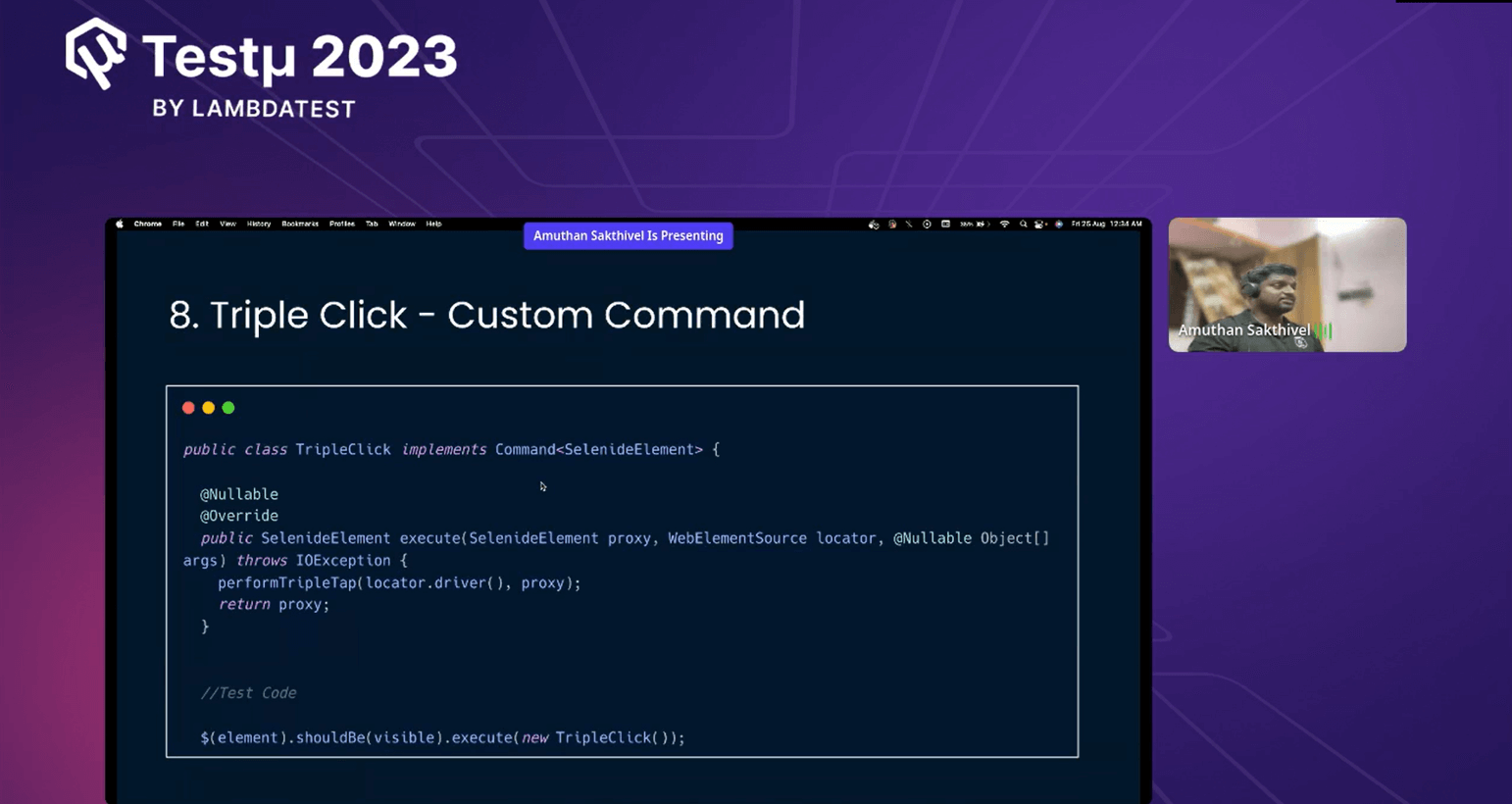 Triple Click - Custom Command