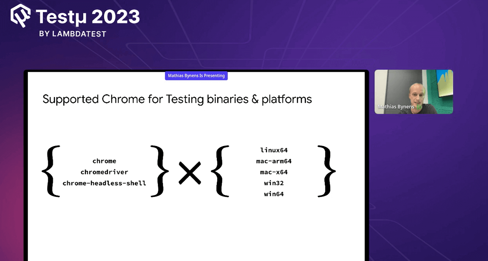Supported Chrome for Testing binaries & Platforms