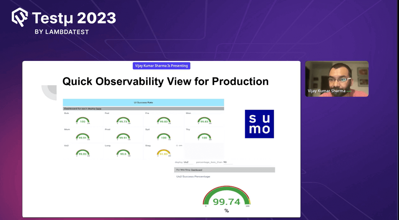 Quick Observability view for production