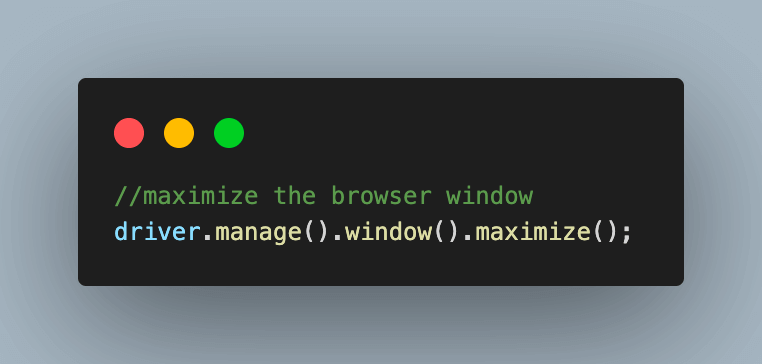 Maximize the browser window