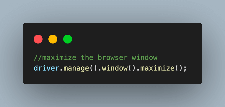  Maximize the browser window