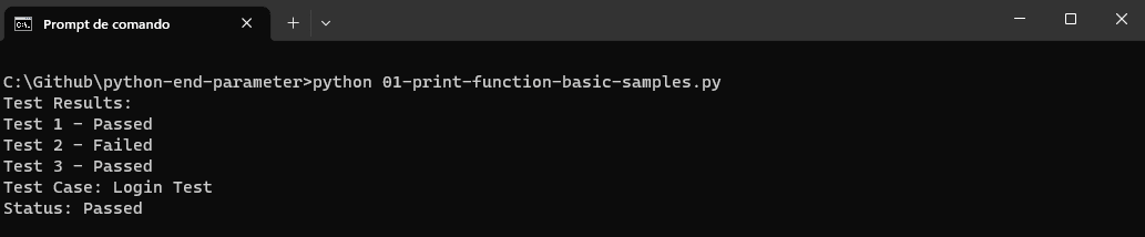 Python print() function