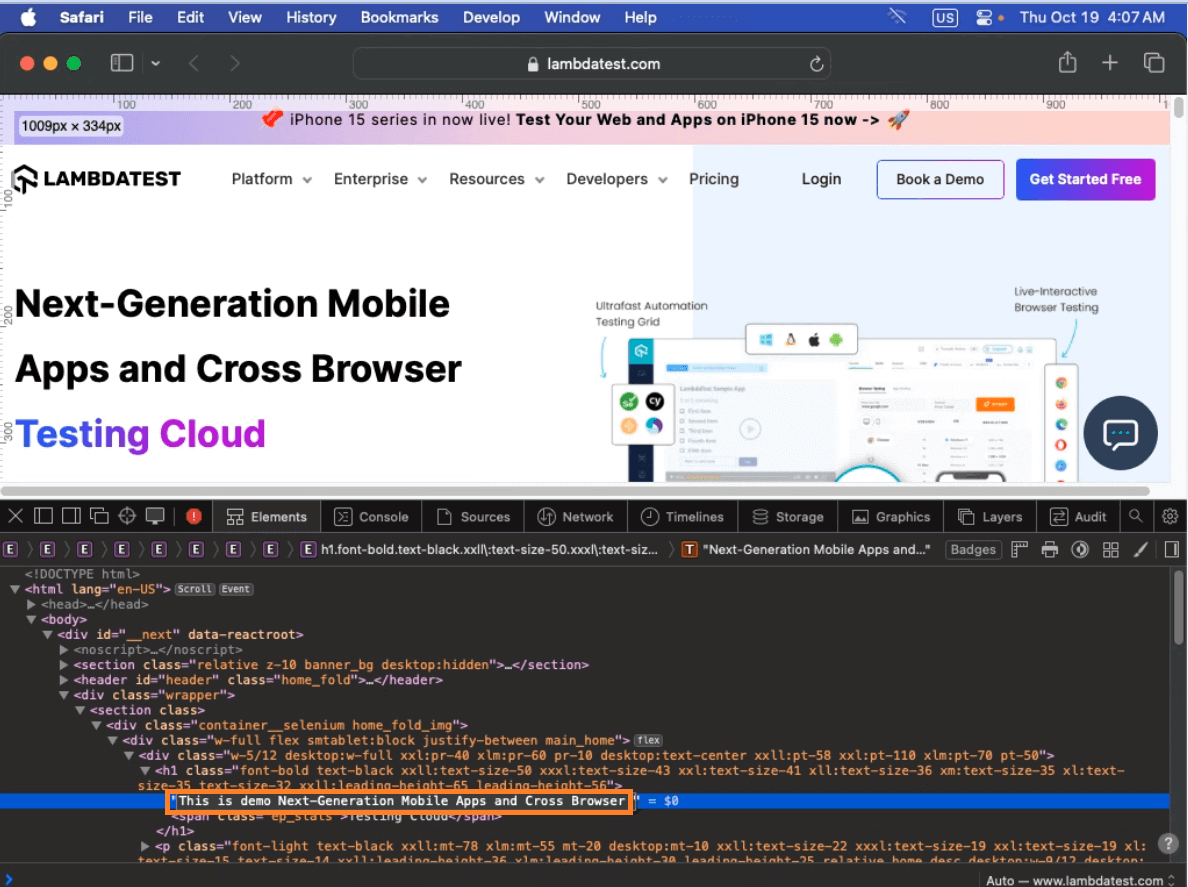  edit the text in the highlighted HTML tag