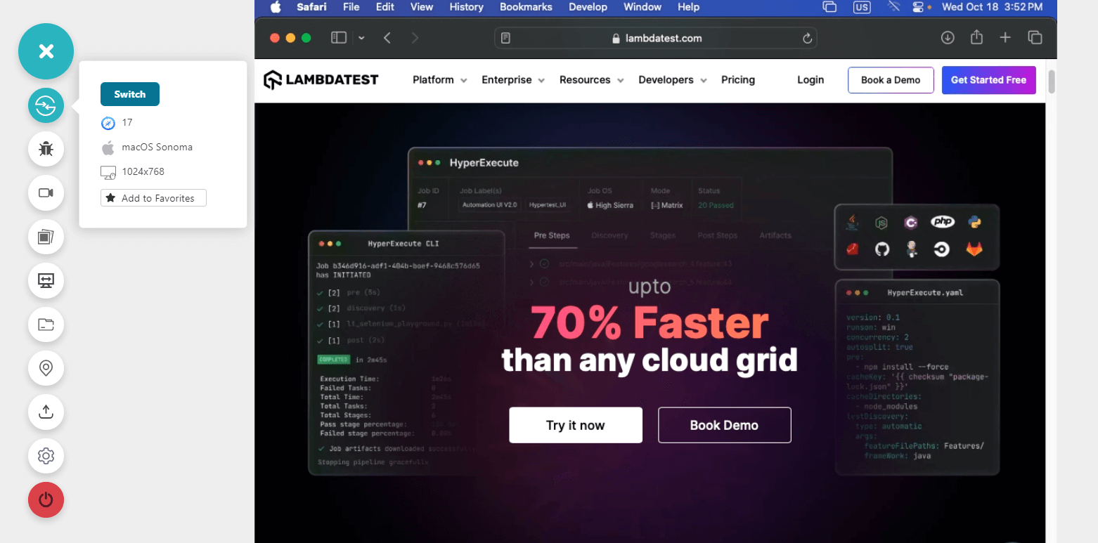 leverage cloud-based testing platforms such as LambdaTest