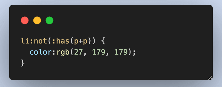 not selector is a CSS