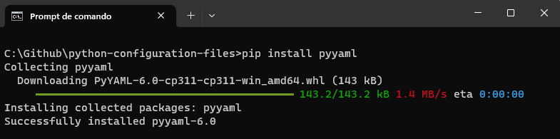 pip install pyyaml