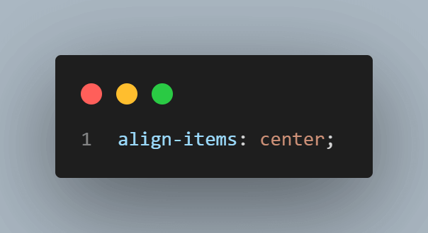  align-items: center 