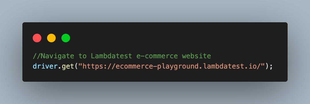 Navigate to the LambdaTest eCommerce website