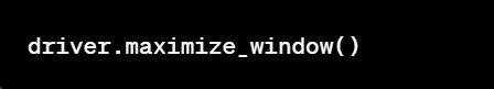 Maximizing the browser window