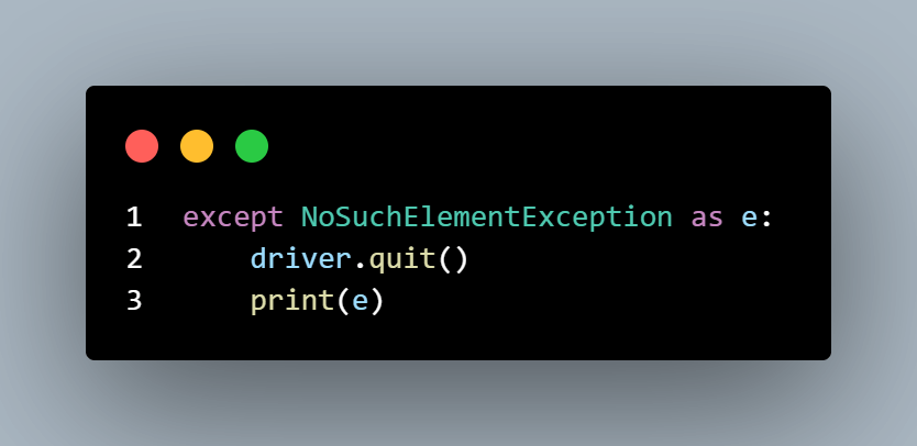 NoSuchElementException exception