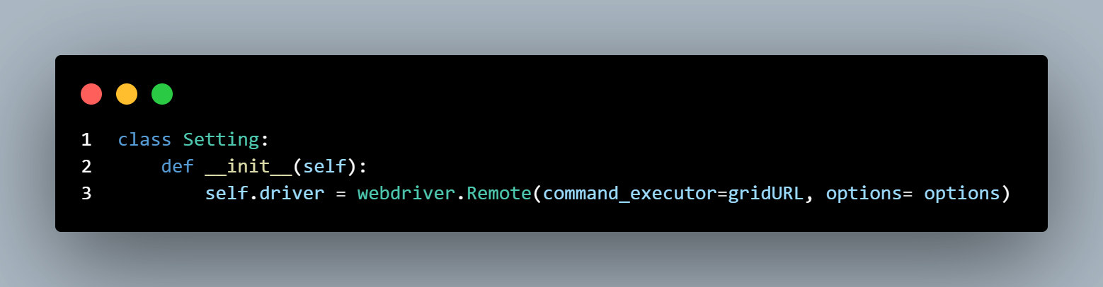 webdriver’s remote method.