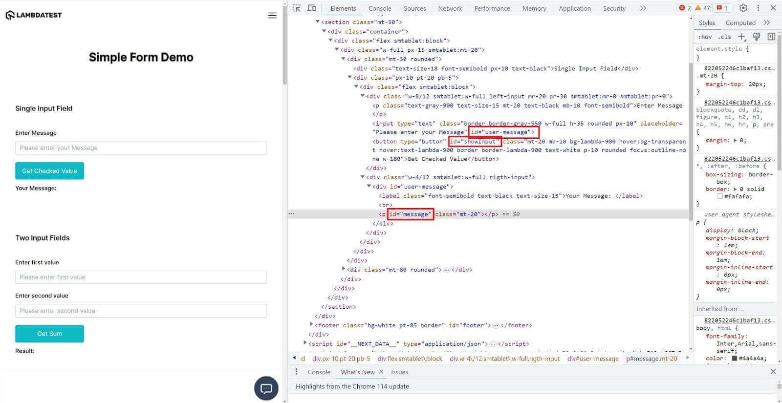 web page's structure