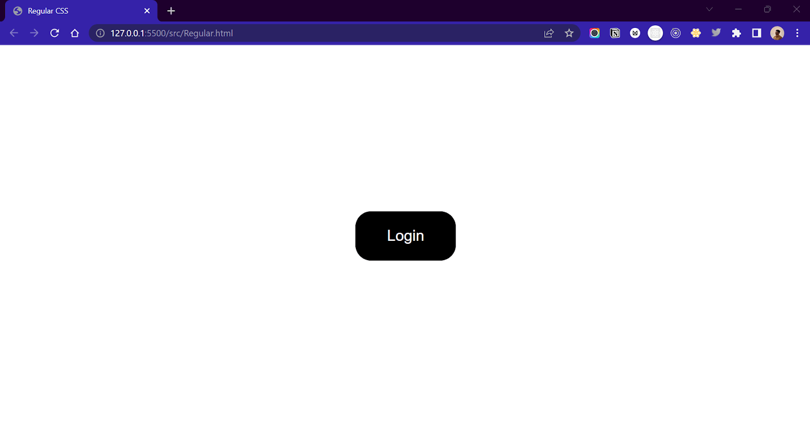 Button using plain CSS